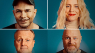 Uffe Buchard, Emma Sehested Høeg, Jan Gintberg og Mads Steffesen